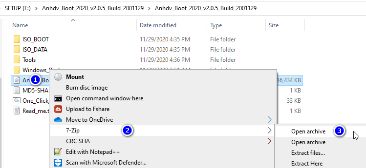 Chạy ứng dụng của Anhdv Boot trên Windows - trích xuất 1